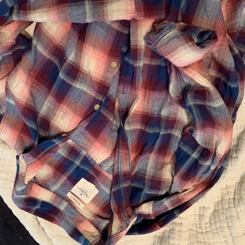Multi Color Button Down Flannel - Picture 3 of 4